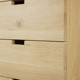 Billy drawer unit - oak - 3 drawers - with keylock White Cliff Studio Office Storage Drawers
