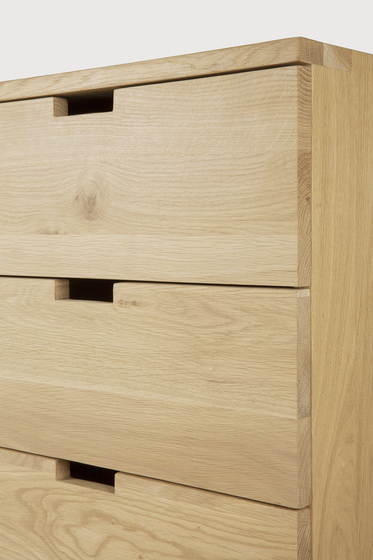 Billy drawer unit - oak - 3 drawers - with keylock White Cliff Studio Office Storage Drawers