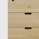 Billy drawer unit - oak - 3 drawers - with keylock White Cliff Studio Office Storage Drawers