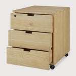 Billy drawer unit - oak - 3 drawers - with keylock White Cliff Studio Office Storage Drawers