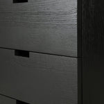 Billy drawer unit - varnished oak - black - 3 drawers - with keylock White Cliff Studio Office Storage Drawers