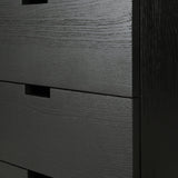 Billy drawer unit - varnished oak - black - 3 drawers - with keylock White Cliff Studio Office Storage Drawers