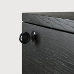 Billy drawer unit - varnished oak - black - 3 drawers - with keylock White Cliff Studio Office Storage Drawers