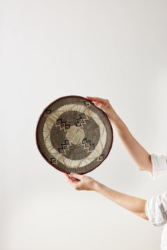 Binga Lace Patterned Basket White Cliff Studio Baskets