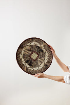 Binga Lace Patterned Basket White Cliff Studio Baskets