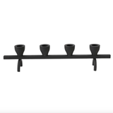 Black Textured Metal Taper Holder