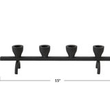 Black Textured Metal Taper Holder