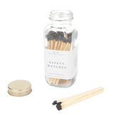 Black Tip Safety Matches - 60 Count, 3.75" White Cliff Studio Candles and Candle Accessories