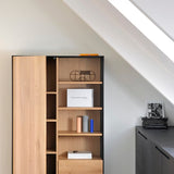 Blackbird cupboard - varnished oak - 1 door - 1 drawer White Cliff Studio Cab inet