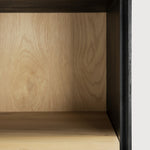 Blackbird cupboard - varnished oak - 1 door - 1 drawer White Cliff Studio Cab inet