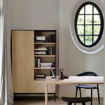 Blackbird cupboard - varnished oak - 1 door - 1 drawer White Cliff Studio Cab inet