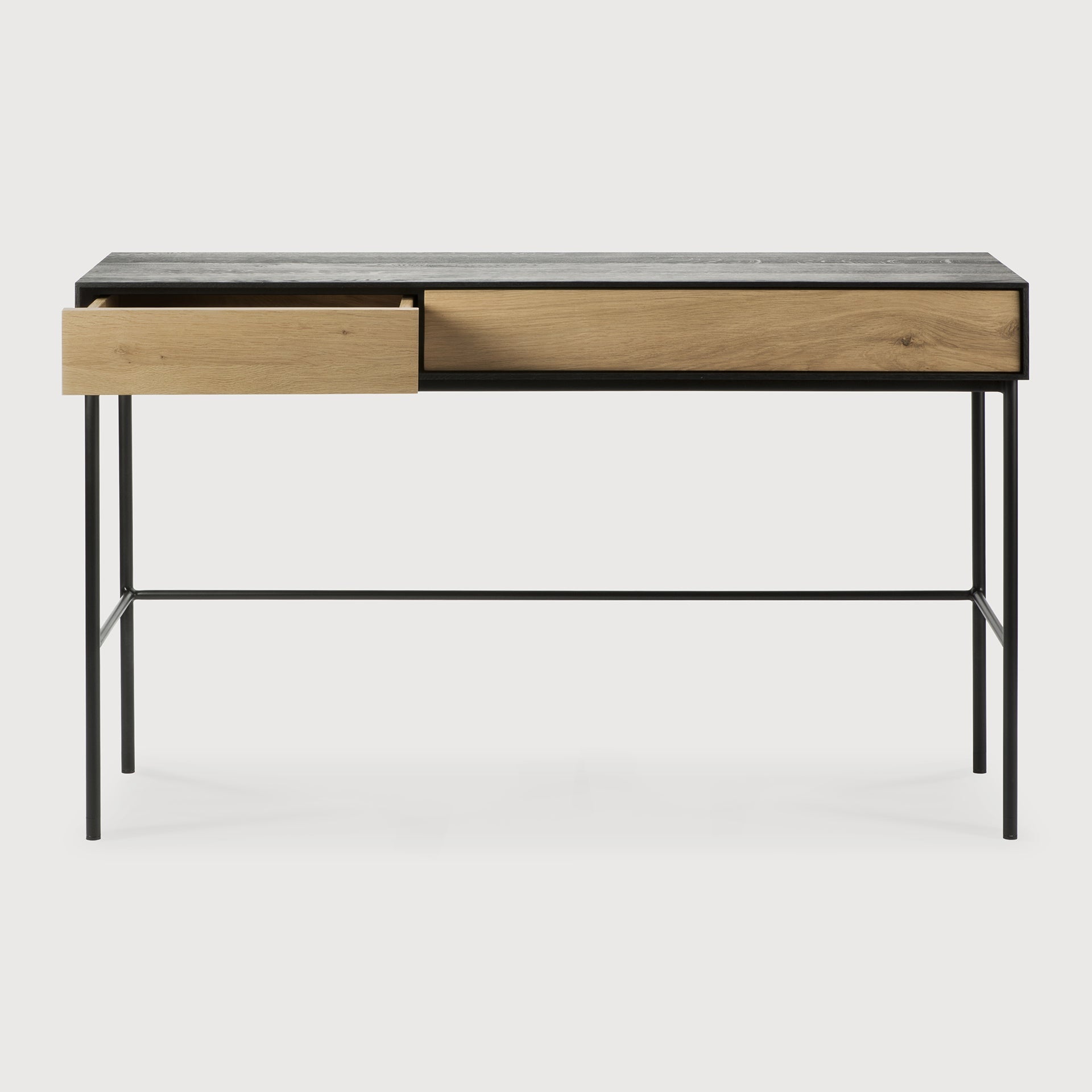 Blackbird desk - varnished oak - 2 drawers - rectangular White Cliff Studio Desk