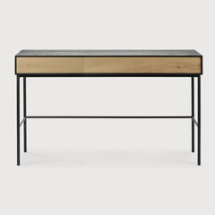 Blackbird desk - varnished oak - 2 drawers - rectangular White Cliff Studio Desk