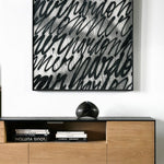 Blackbird TV cupboard - varnished oak - 1 door - 1 flip - down door - 2 drawers White Cliff Studio Media Console