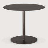 Blend dining table - metal top - Dark Bronze - Dark Bronze base - round White Cliff Studio Dining Table