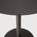 Blend dining table - metal top - Dark Bronze - Dark Bronze base - round White Cliff Studio Dining Table