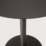 Blend dining table - metal top - Dark Bronze - Dark Bronze base - round White Cliff Studio Dining Table