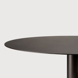 Blend dining table - metal top - Dark Bronze - Dark Bronze base - round White Cliff Studio Dining Table