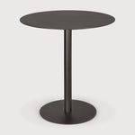 Blend dining table - metal top - Dark Bronze - Dark Bronze base - round White Cliff Studio Dining Table