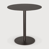 Blend dining table - metal top - Dark Bronze - Dark Bronze base - round White Cliff Studio Dining Table