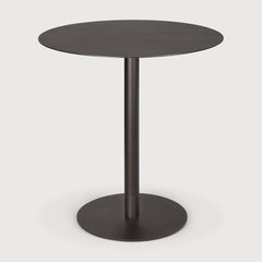 Blend dining table - metal top - Dark Bronze - Dark Bronze base - round White Cliff Studio Dining Table