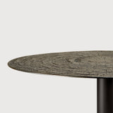 Blend dining table - varnished Minerals top - Ray Whisky - Dark Bronze base - round White Cliff Studio Dining Table