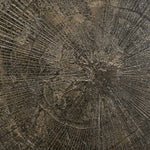 Blend dining table - varnished Minerals top - Ray Whisky - Dark Bronze base - round White Cliff Studio Dining Table