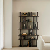 Block rack - varnished mahogany - espresso matte White Cliff Studio Wall Shelf