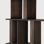 Block rack - varnished mahogany - espresso matte White Cliff Studio Wall Shelf