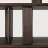 Block rack - varnished mahogany - espresso matte White Cliff Studio Wall Shelf