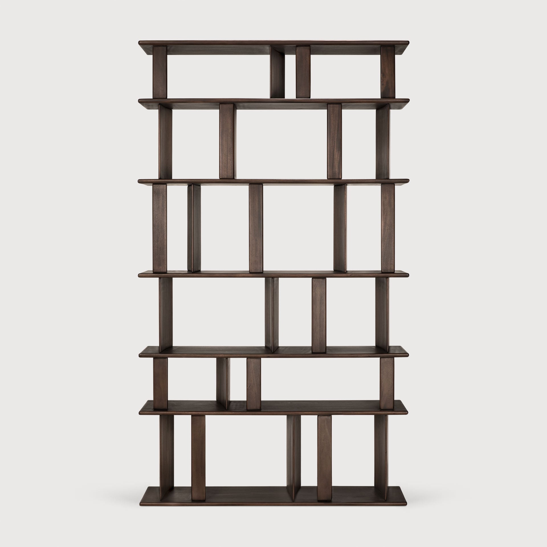 Block rack - varnished mahogany - espresso matte White Cliff Studio Wall Shelf