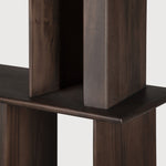 Block rack - varnished mahogany - espresso matte White Cliff Studio Wall Shelf
