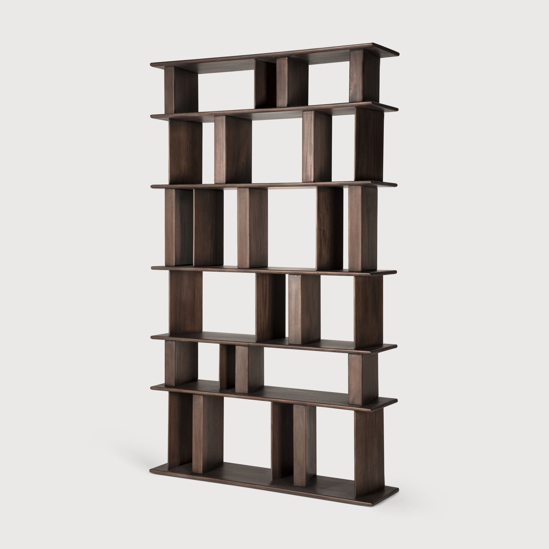 Block rack - varnished mahogany - espresso matte White Cliff Studio Wall Shelf
