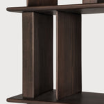 Block rack - varnished mahogany - espresso matte White Cliff Studio Wall Shelf