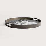 Blossom tray - varnished wood - round - S White Cliff Studio Trays