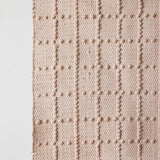 Blush Pink Plaid Hand - Loomed Cotton Bobble Mat