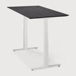 Bok adjustable desk - white base - rectangular - US White Cliff Studio Desk