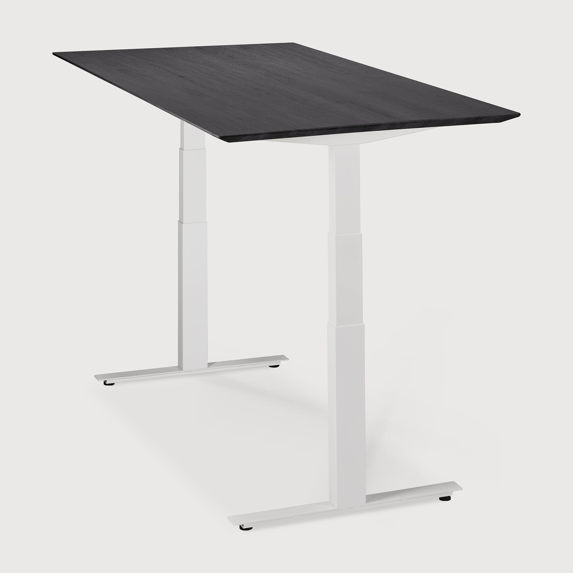 Bok adjustable desk - white base - rectangular - US White Cliff Studio Desk