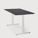 Bok adjustable desk - white base - rectangular - US White Cliff Studio Desk