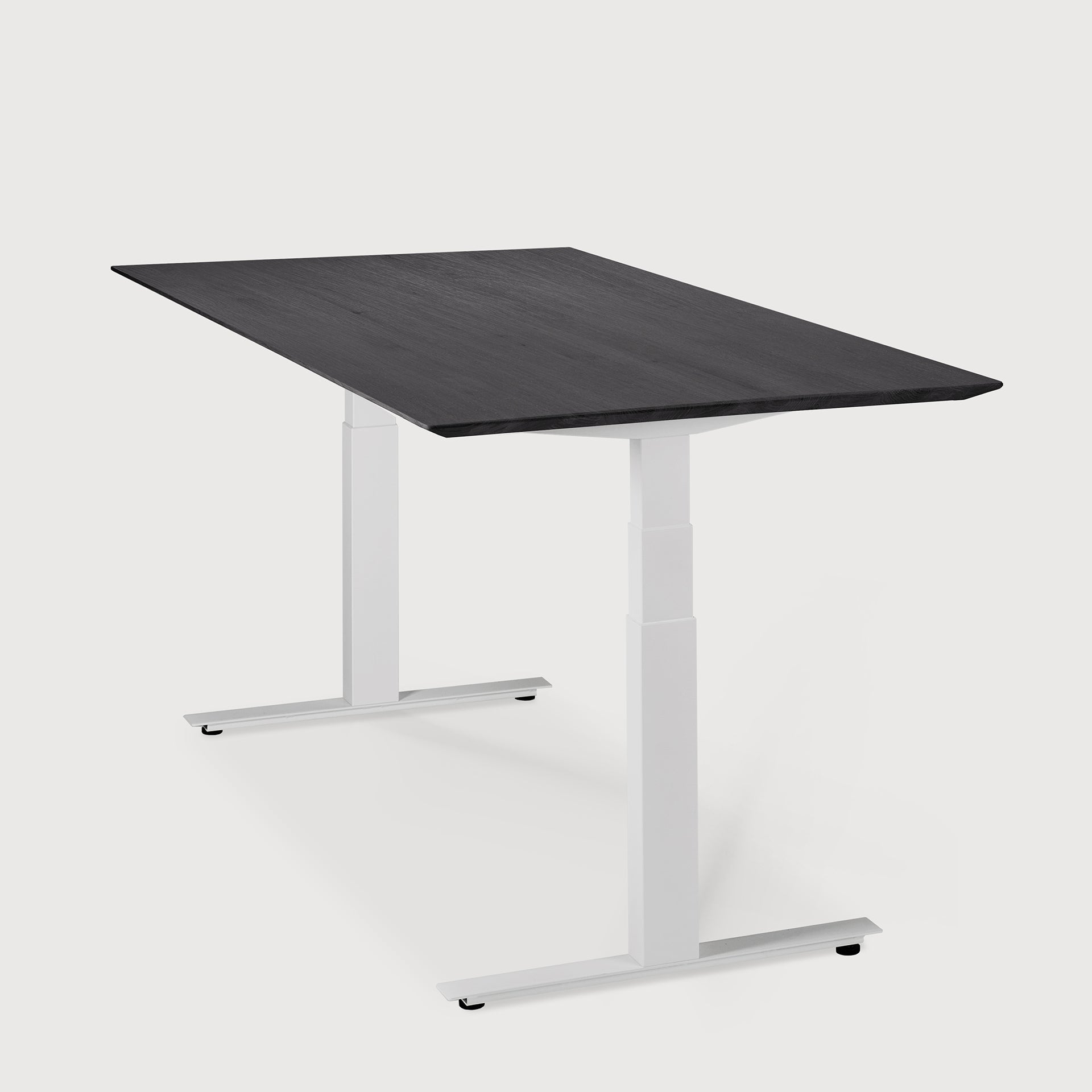 Bok adjustable desk - white base - rectangular - US White Cliff Studio Desk