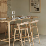 Bok bar stool - varnished oak White Cliff Studio Bar Stool