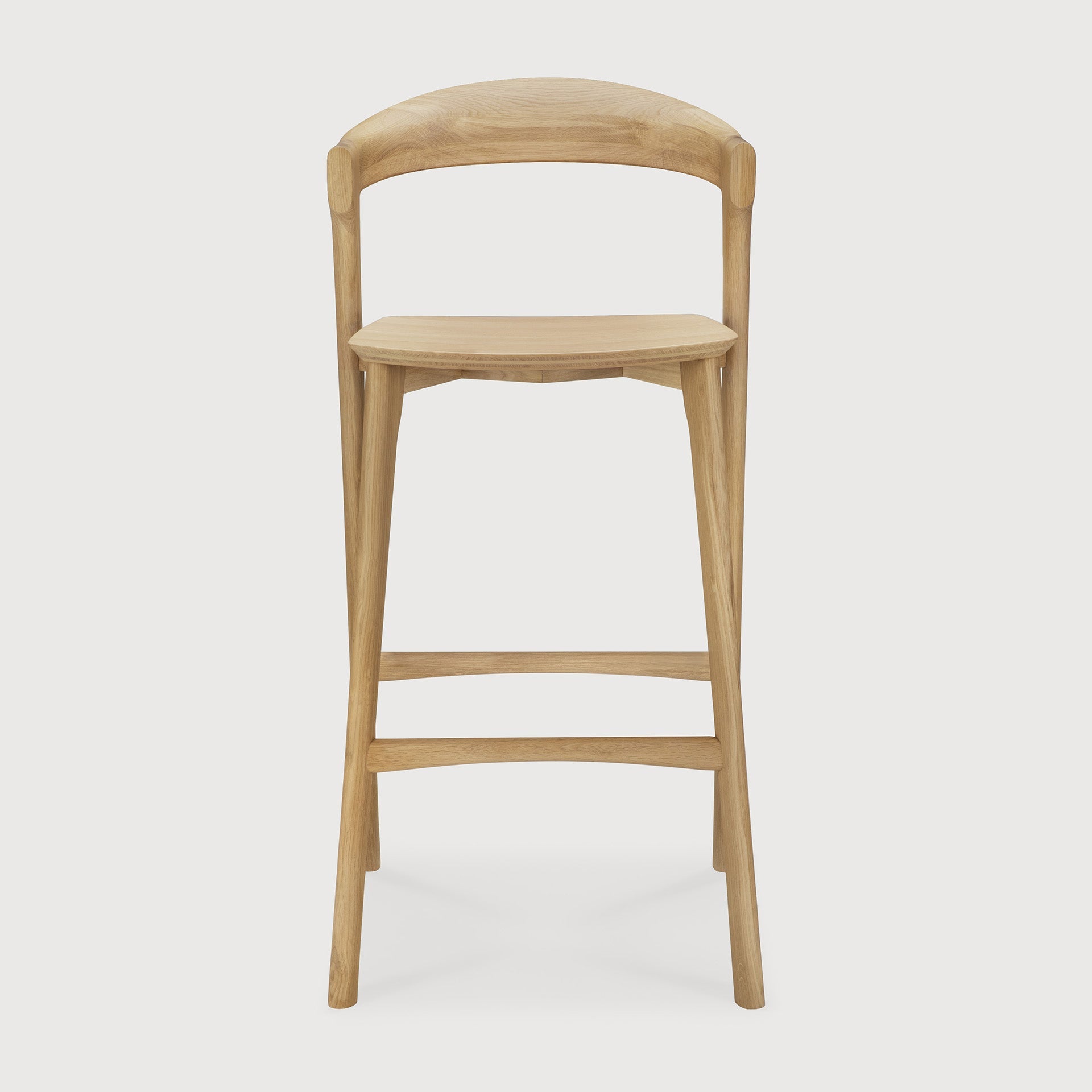 Bok bar stool - varnished oak White Cliff Studio Bar Stool