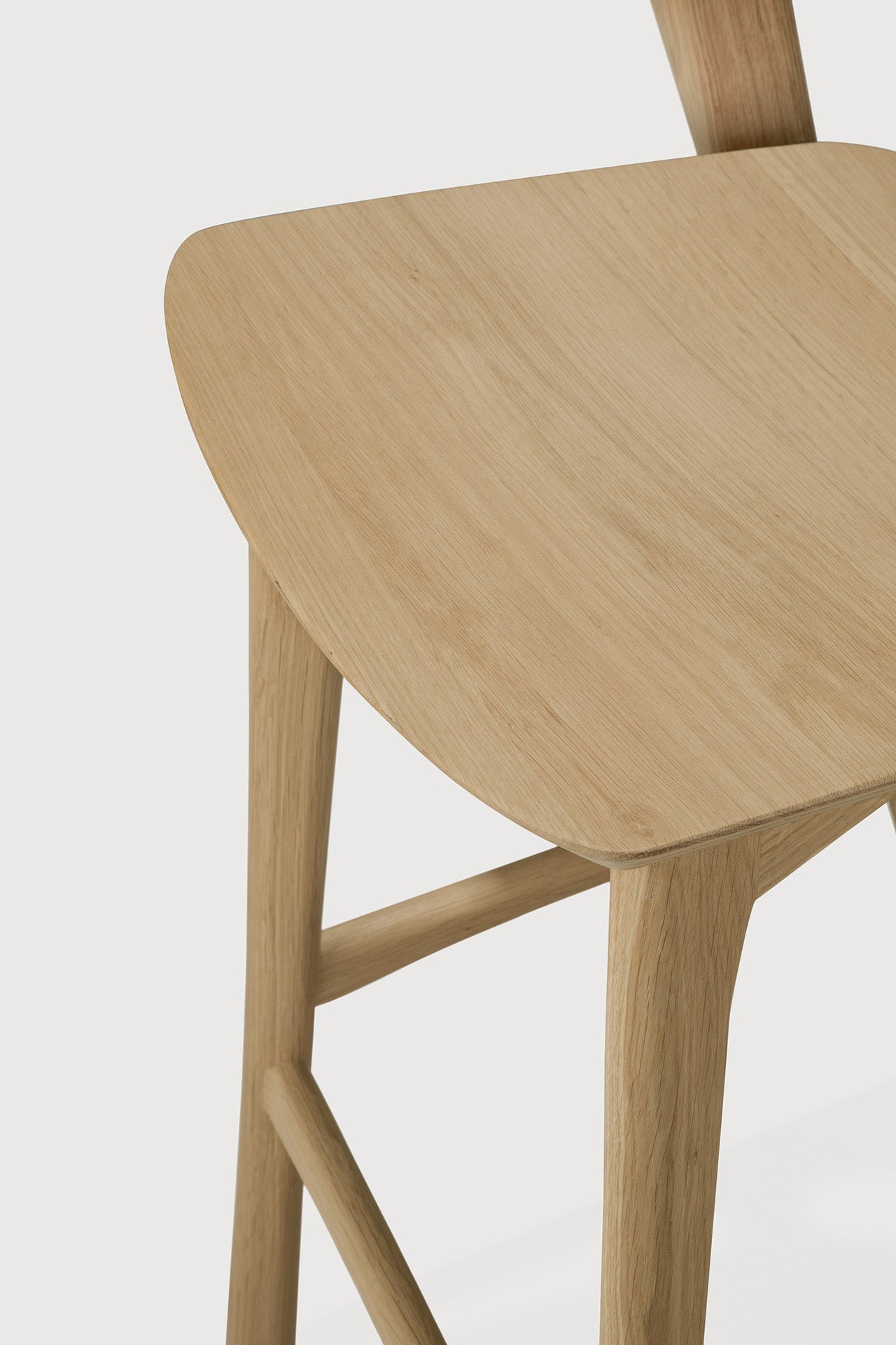 Bok bar stool - varnished oak White Cliff Studio Bar Stool