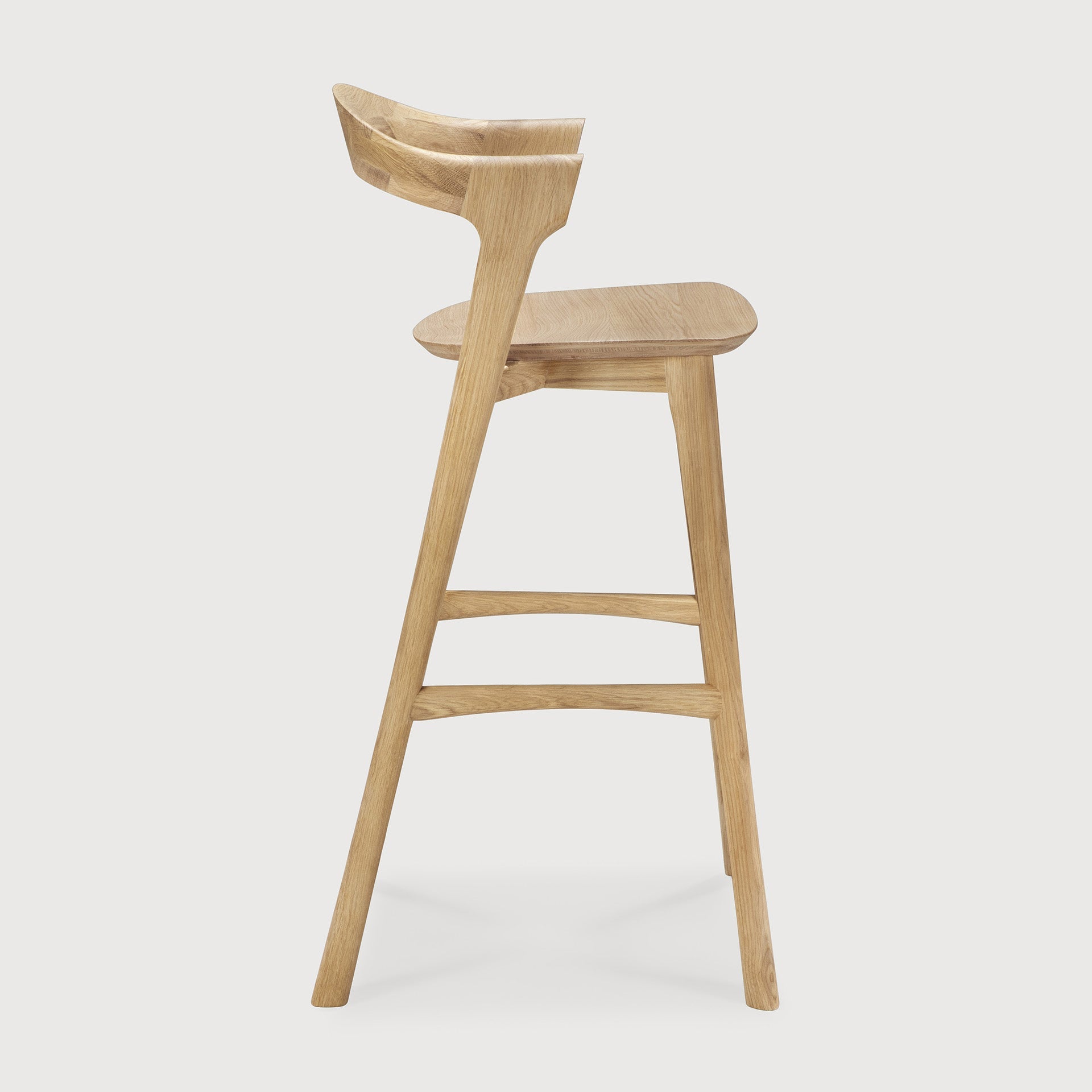 Bok bar stool - varnished oak White Cliff Studio Bar Stool