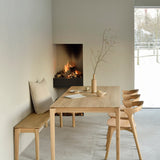 Bok bench - oak White Cliff Studio Bench / Dining Bench