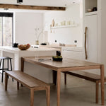 Bok bench - teak White Cliff Studio Bench / Dining Bench