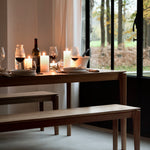 Bok bench - teak White Cliff Studio Bench / Dining Bench