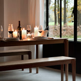 Bok bench - teak White Cliff Studio Bench / Dining Bench