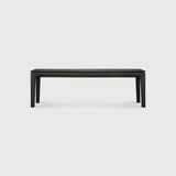 Bok bench - varnished oak - black White Cliff Studio Bench / Dining Bench