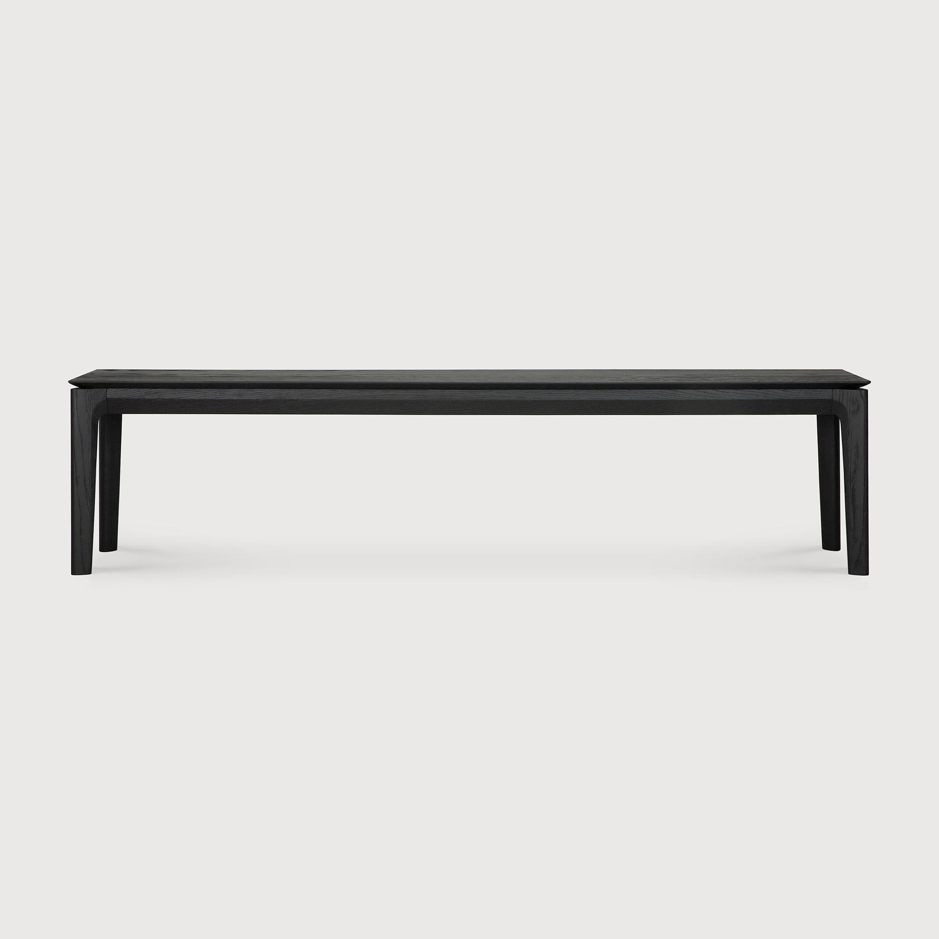 Bok bench - varnished oak - black White Cliff Studio Bench / Dining Bench